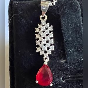 Ruby & Topaz Pendant